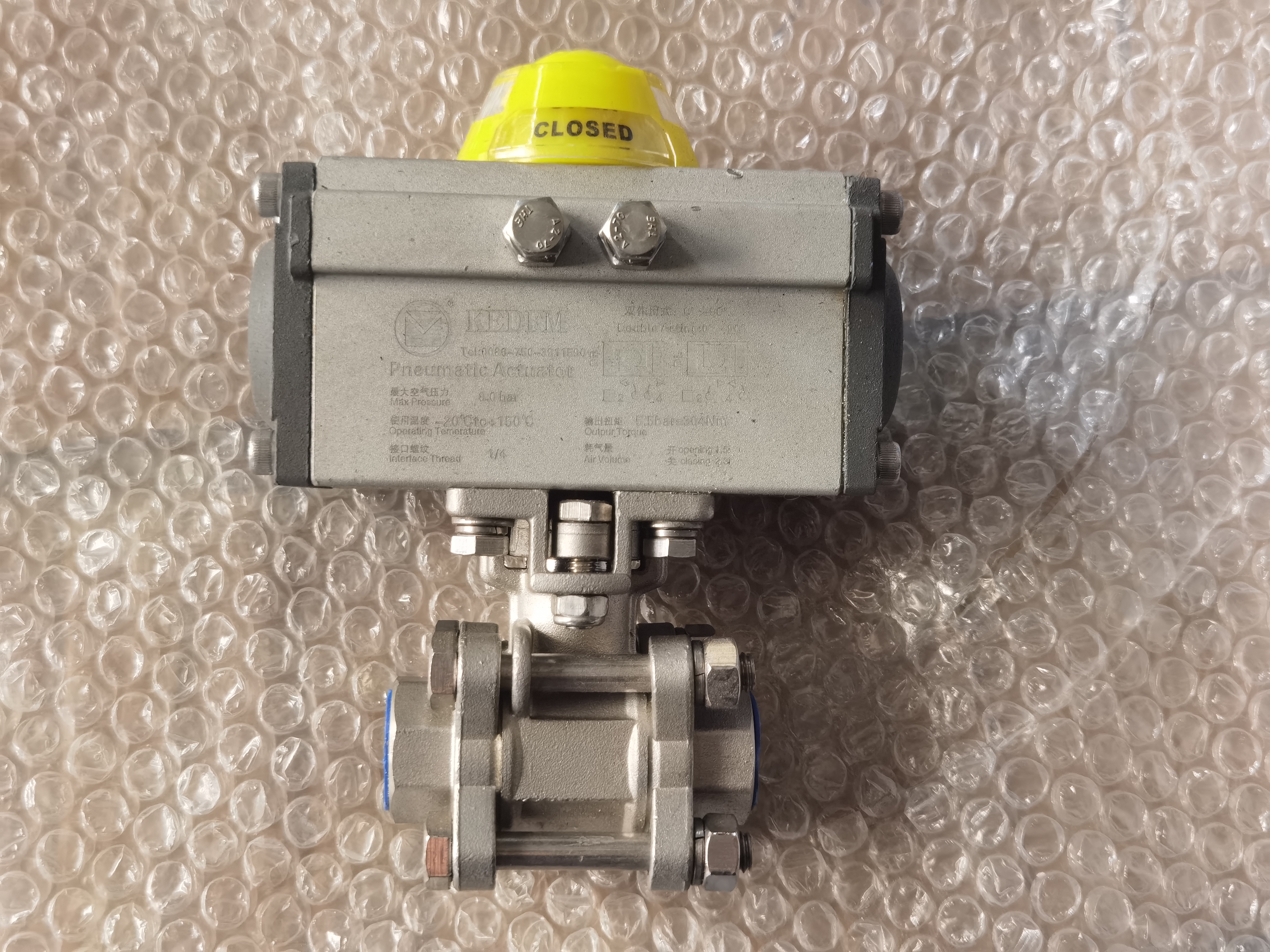 Pneumatic Three-piece Ball Valve for Fabric Dyeing Machine